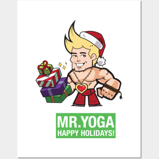 Mr. Yoga - Happy Holidays Posters and Art